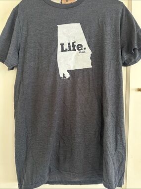 State Life Alabama Graphic Short Sleeve Tee with White 'Life.' Graphic